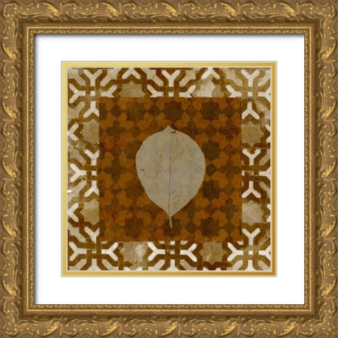 Shades of Brown III Gold Ornate Wood Framed Art Print with Double Matting by Saunders, Alonzo