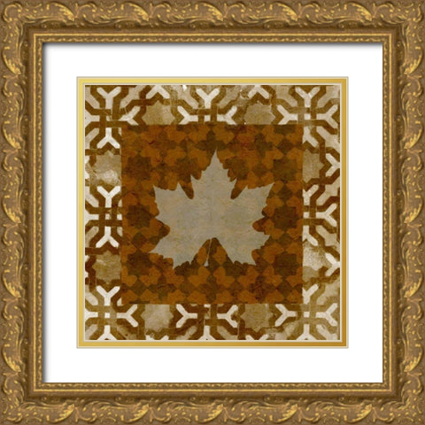 Shades of Brown IV Gold Ornate Wood Framed Art Print with Double Matting by Saunders, Alonzo