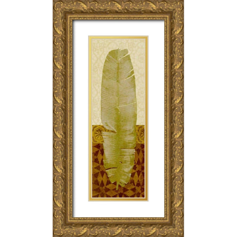 Tropical Frond I Gold Ornate Wood Framed Art Print with Double Matting by Saunders, Alonzo