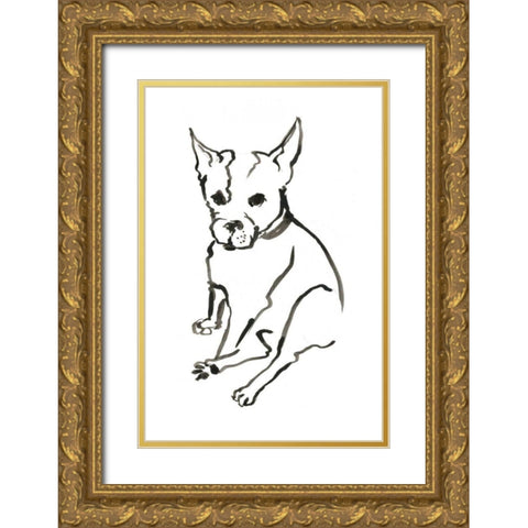 WAG: The Dog VIII Gold Ornate Wood Framed Art Print with Double Matting by Binder, Vanessa