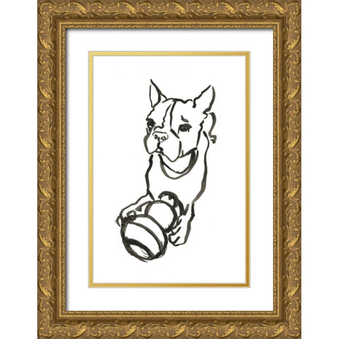 WAG: The Dog IX Gold Ornate Wood Framed Art Print with Double Matting by Binder, Vanessa