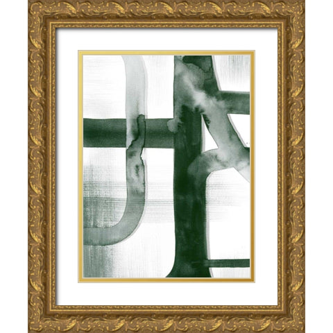 Watercolor Highways I Gold Ornate Wood Framed Art Print with Double Matting by Popp, Grace