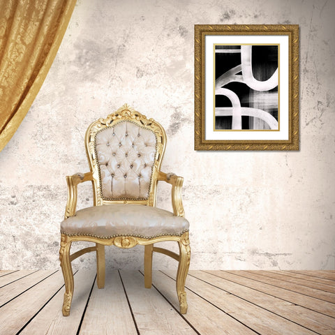 Watercolor Highways IV Gold Ornate Wood Framed Art Print with Double Matting by Popp, Grace