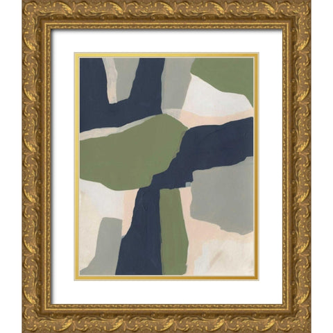 Delta I Gold Ornate Wood Framed Art Print with Double Matting by Vess, June Erica