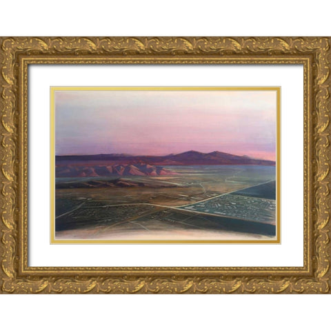 Breathtaking Valley Gold Ornate Wood Framed Art Print with Double Matting by Dean, Bruce
