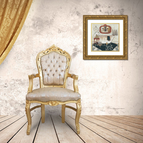 Casual Bath I Gold Ornate Wood Framed Art Print with Double Matting by Rig, R.