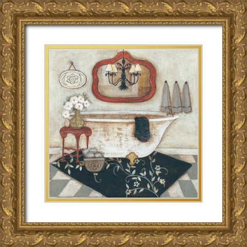 Casual Bath I Gold Ornate Wood Framed Art Print with Double Matting by Rig, R.