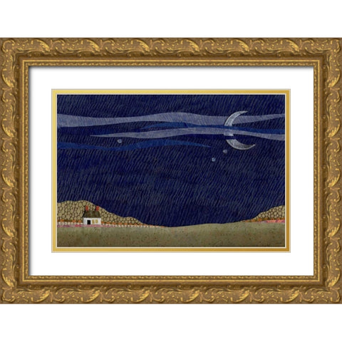 Tiny House IV Gold Ornate Wood Framed Art Print with Double Matting by Savory, Susan