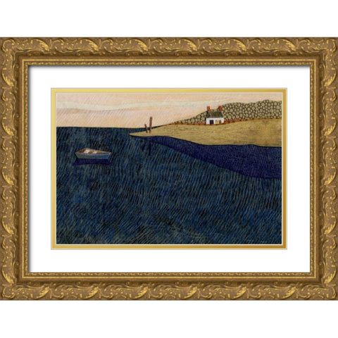 Tiny House V Gold Ornate Wood Framed Art Print with Double Matting by Savory, Susan