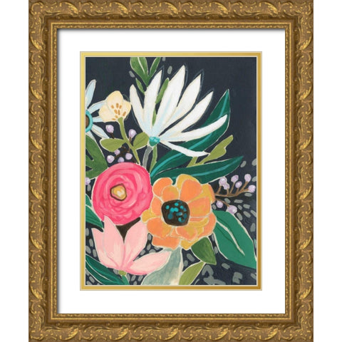 Garden Interlude I Gold Ornate Wood Framed Art Print with Double Matting by Vess, June Erica