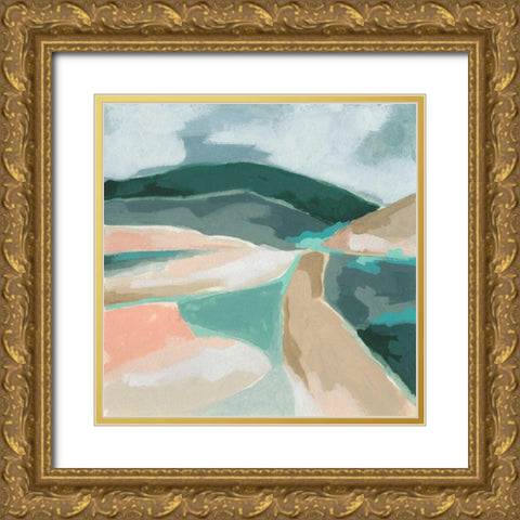 Marble Valley II Gold Ornate Wood Framed Art Print with Double Matting by Vess, June Erica