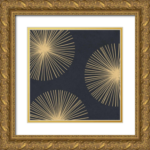 Bursts I Gold Ornate Wood Framed Art Print with Double Matting by Caroline, Emma