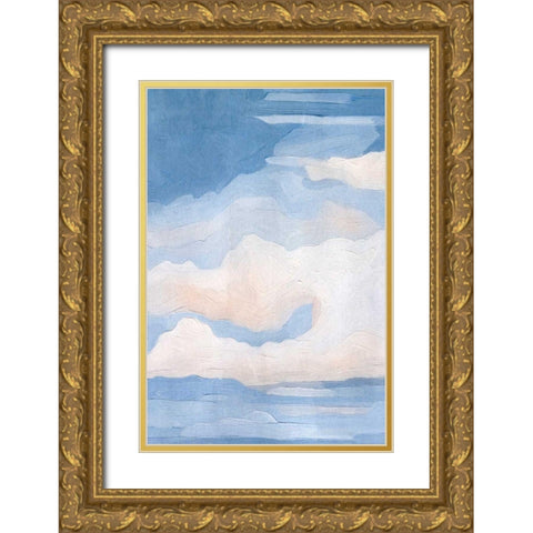 The Clouds I Gold Ornate Wood Framed Art Print with Double Matting by Caroline, Emma