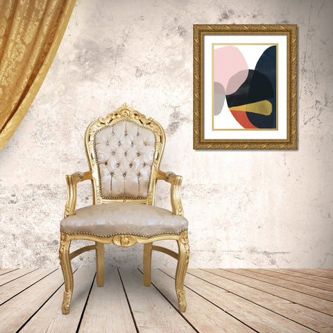 Layer Cycle I Gold Ornate Wood Framed Art Print with Double Matting by Vess, June Erica