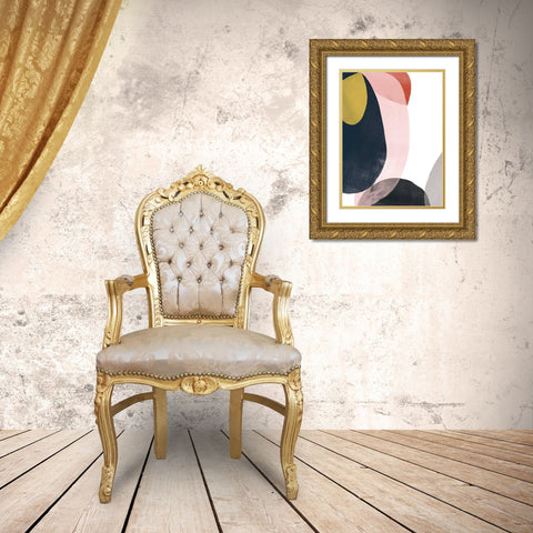Layer Cycle II Gold Ornate Wood Framed Art Print with Double Matting by Vess, June Erica