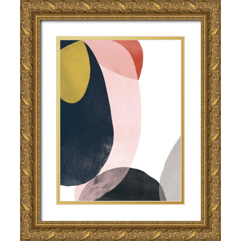 Layer Cycle II Gold Ornate Wood Framed Art Print with Double Matting by Vess, June Erica