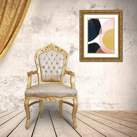 Layer Cycle IV Gold Ornate Wood Framed Art Print with Double Matting by Vess, June Erica