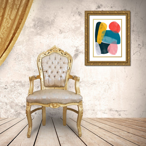 Orbital Fixture I Gold Ornate Wood Framed Art Print with Double Matting by Vess, June Erica