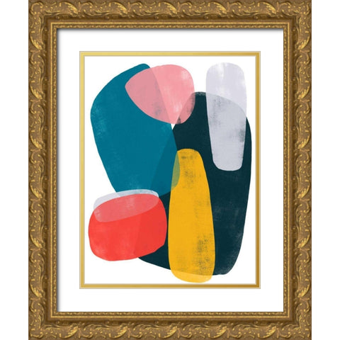 Orbital Fixture II Gold Ornate Wood Framed Art Print with Double Matting by Vess, June Erica