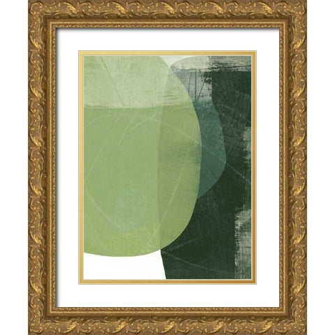 Verdant Arc II Gold Ornate Wood Framed Art Print with Double Matting by Vess, June Erica