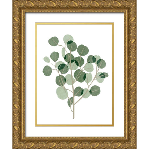 Windy Eucalyptus I Gold Ornate Wood Framed Art Print with Double Matting by Wang, Melissa