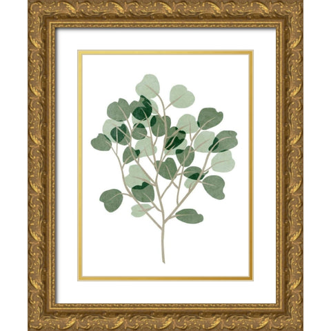 Windy Eucalyptus II Gold Ornate Wood Framed Art Print with Double Matting by Wang, Melissa