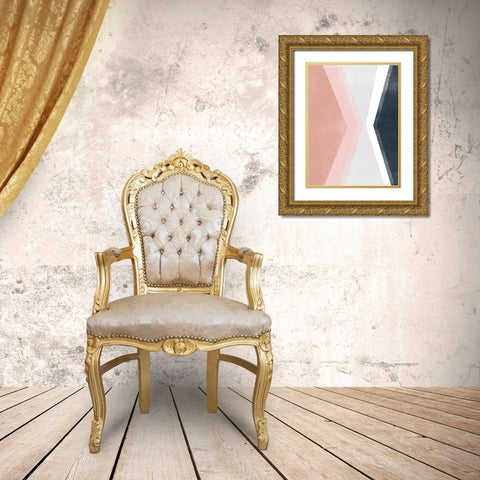 Casual Angle I Gold Ornate Wood Framed Art Print with Double Matting by Vess, June Erica