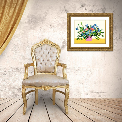 Grand Bouquet I Gold Ornate Wood Framed Art Print with Double Matting by Wang, Melissa