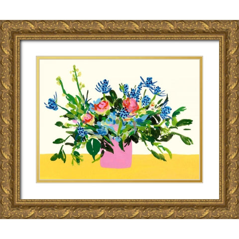 Grand Bouquet I Gold Ornate Wood Framed Art Print with Double Matting by Wang, Melissa