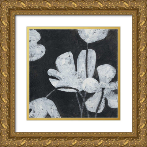 Monochrome Meadow I Gold Ornate Wood Framed Art Print with Double Matting by Vess, June Erica