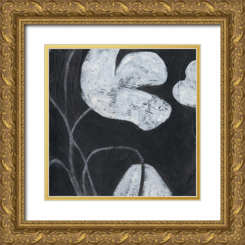 Monochrome Meadow IV Gold Ornate Wood Framed Art Print with Double Matting by Vess, June Erica