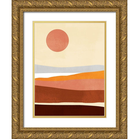 Sunseeker Landscape II Gold Ornate Wood Framed Art Print with Double Matting by Borges, Victoria