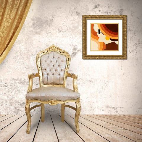 Sunseeker Portrait I Gold Ornate Wood Framed Art Print with Double Matting by Borges, Victoria