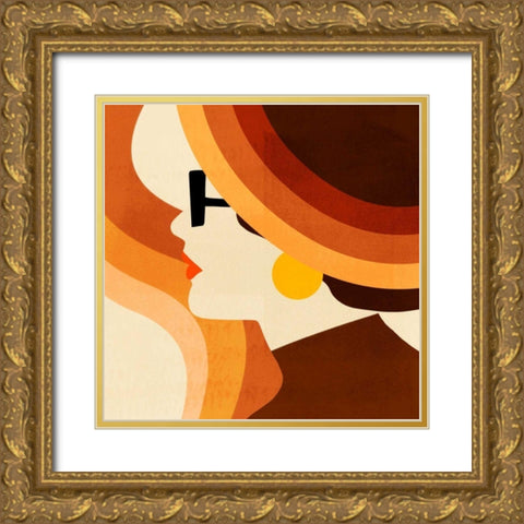 Sunseeker Portrait I Gold Ornate Wood Framed Art Print with Double Matting by Borges, Victoria