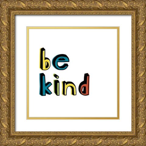Kind Kids I Gold Ornate Wood Framed Art Print with Double Matting by Fagalde, Jarman