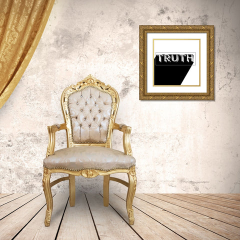 One Word II Gold Ornate Wood Framed Art Print with Double Matting by Fagalde, Jarman