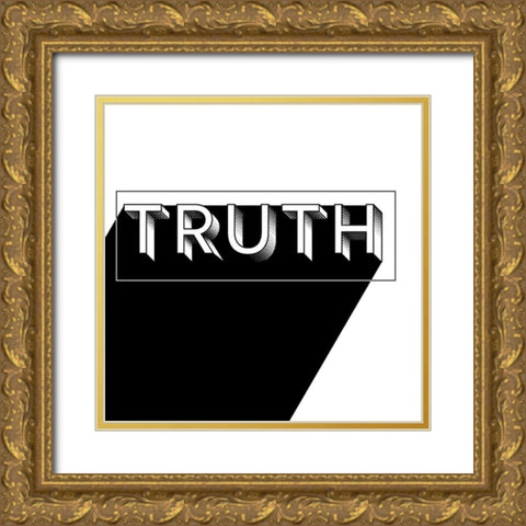 One Word II Gold Ornate Wood Framed Art Print with Double Matting by Fagalde, Jarman