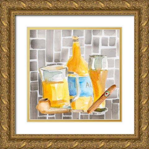 Man Cave II Gold Ornate Wood Framed Art Print with Double Matting by Moore, Regina