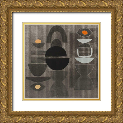 Seeing Monotype Gold Ornate Wood Framed Art Print with Double Matting by Delamater, Rob