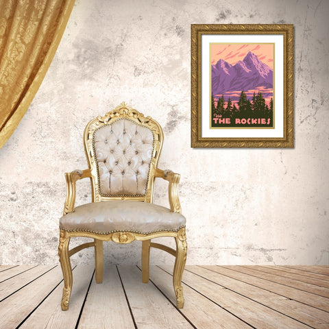American Wayfarer I Gold Ornate Wood Framed Art Print with Double Matting by Green, Jacob