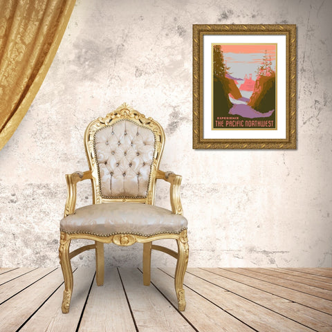 American Wayfarer III Gold Ornate Wood Framed Art Print with Double Matting by Green, Jacob
