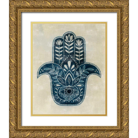 Day Eye Hamsa II Gold Ornate Wood Framed Art Print with Double Matting by Popp, Grace
