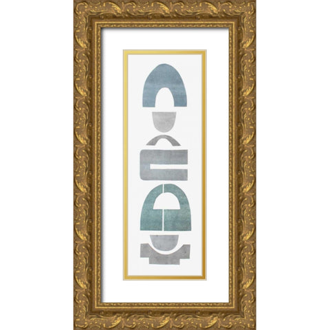 Neutral Totems VII Gold Ornate Wood Framed Art Print with Double Matting by Delamater, Rob