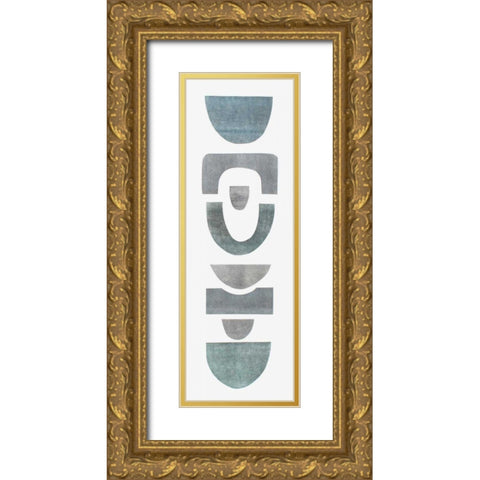 Neutral Totems VIII Gold Ornate Wood Framed Art Print with Double Matting by Delamater, Rob