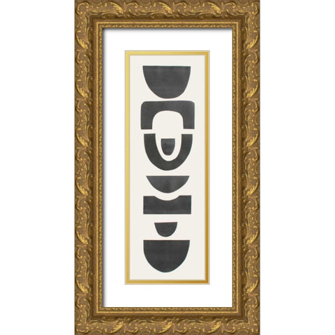 Neutral Totems X Gold Ornate Wood Framed Art Print with Double Matting by Delamater, Rob
