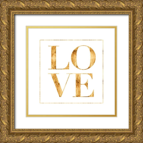 Home Love II Gold Ornate Wood Framed Art Print with Double Matting by Popp, Grace