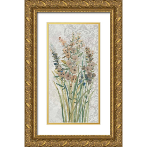 Patch of Wildflowers I Gold Ornate Wood Framed Art Print with Double Matting by OToole, Tim