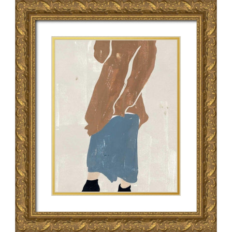 Alley Pose II Gold Ornate Wood Framed Art Print with Double Matting by Wang, Melissa