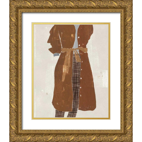 Alley Pose III Gold Ornate Wood Framed Art Print with Double Matting by Wang, Melissa