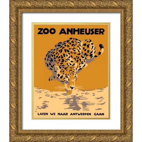 Euro Poster I Gold Ornate Wood Framed Art Print with Double Matting by Green, Jacob